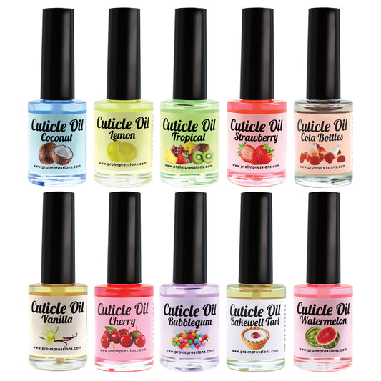 Complete 15ml Scented Cuticle Oil Collection - 10 Scents