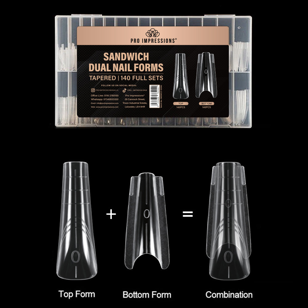 Tapered Sandwich Dual Nail Forms - Pop-Offs - No.27