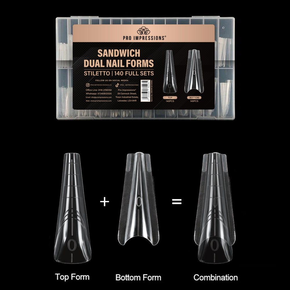 Stiletto Sandwich Dual Nail Forms - Pop-Offs - No.28