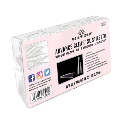 Advance Clear® XL Stiletto Nail Tips