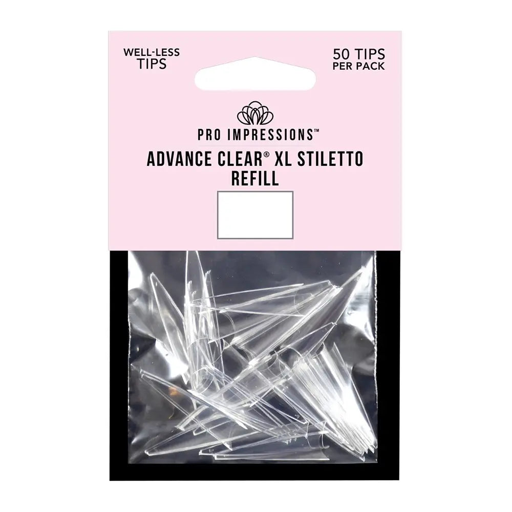 Advance Clear® XL Stiletto Nail Tips