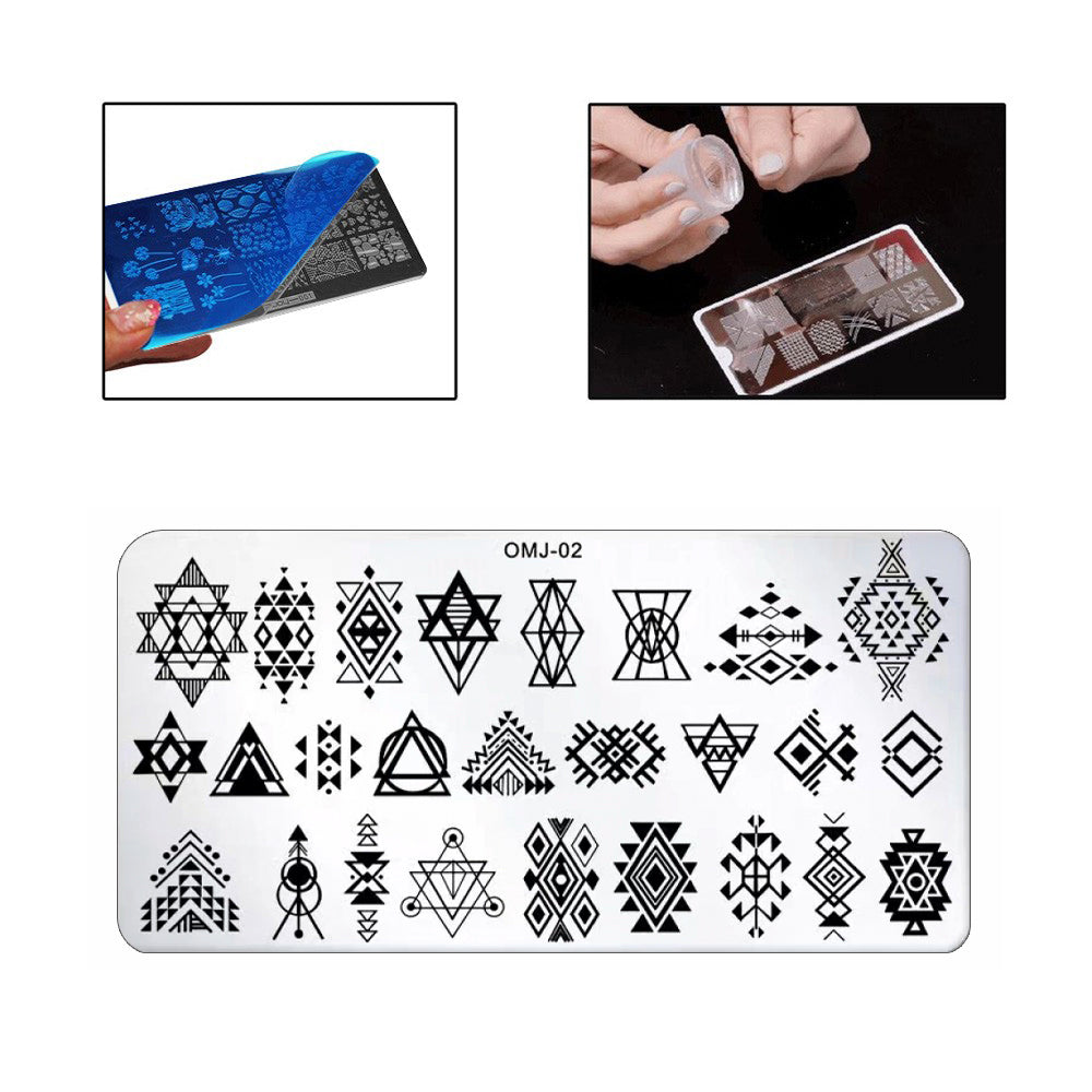 Stamping Nail Art Plate - OM J02