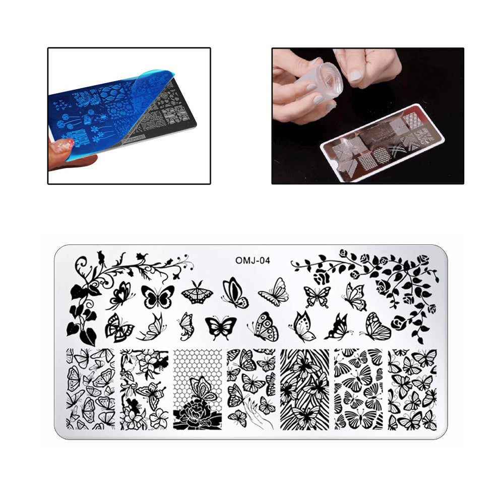 Stamping Nail Art Plate - OM J04