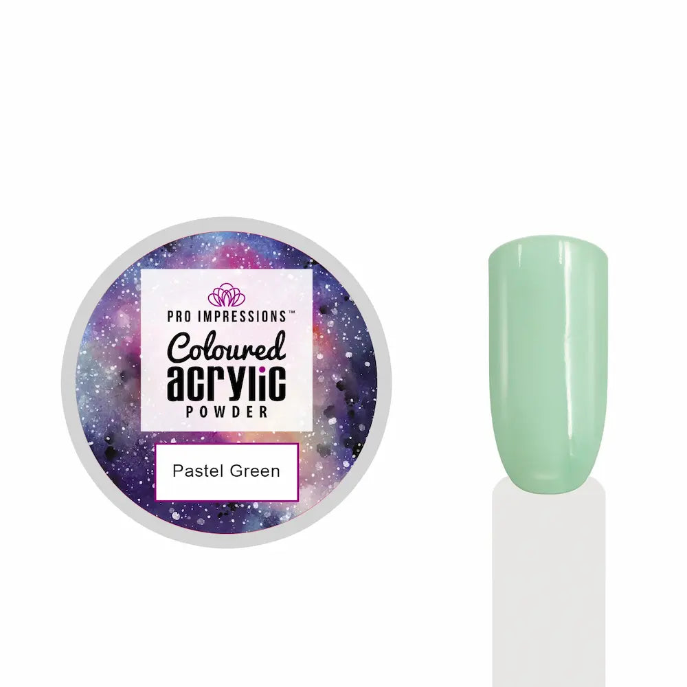 Pastel Green Coloured Acrylic Powder -10g