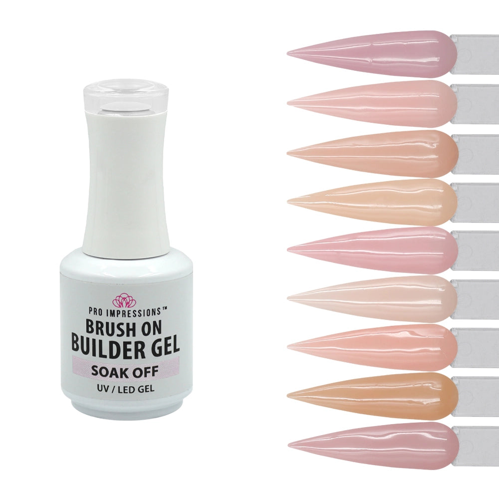 Premium Brush on Builder Gel Sheer Collection - 9 Shades