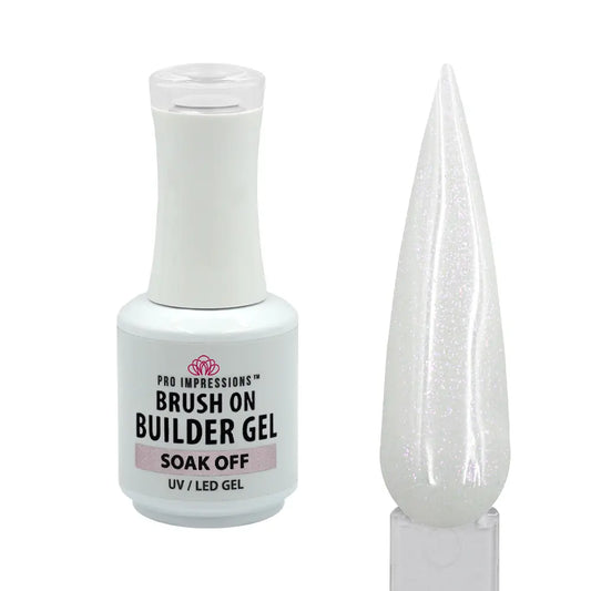 Premium Brush on Builder Gel - Shimmer Milky