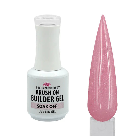 Premium Brush on Builder Gel - Shimmer Rosie