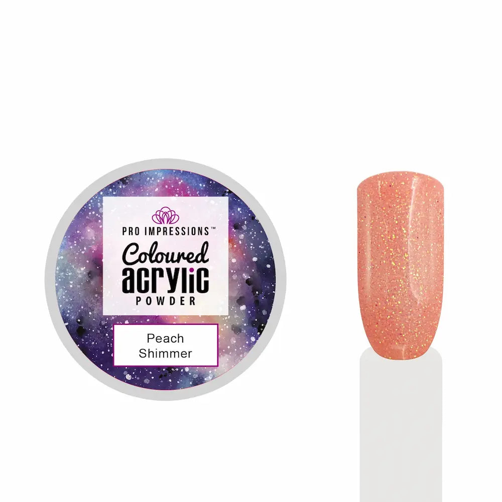 Peach Shimmer Coloured Acrylic Powder -10g