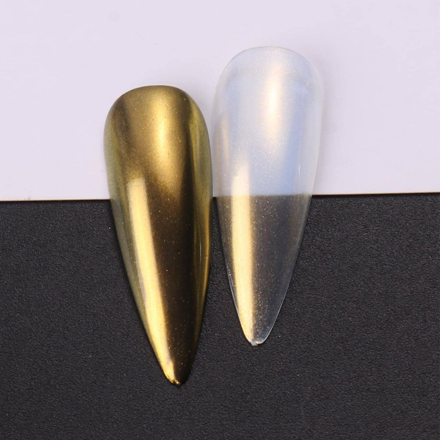 Pressed Chrome Nail Powder - Yellow Pearl