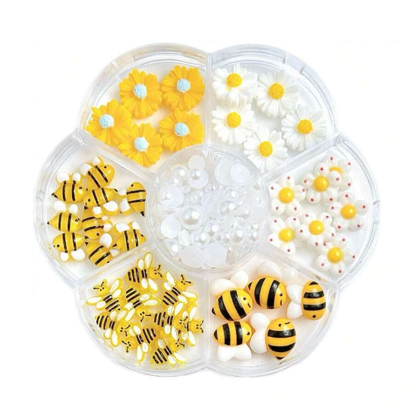 3D Bees & Flowers Nail Art