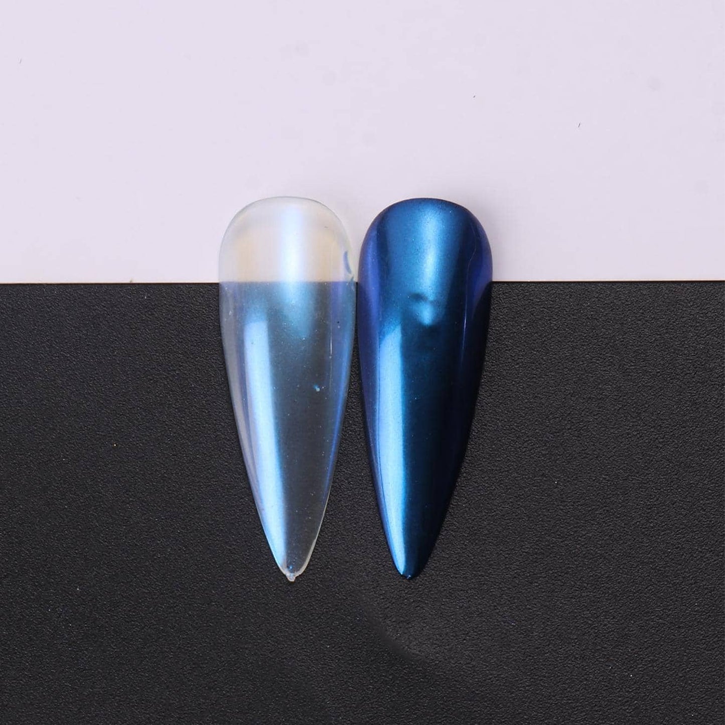 Pressed Chrome Nail Powder - Blue Pearl