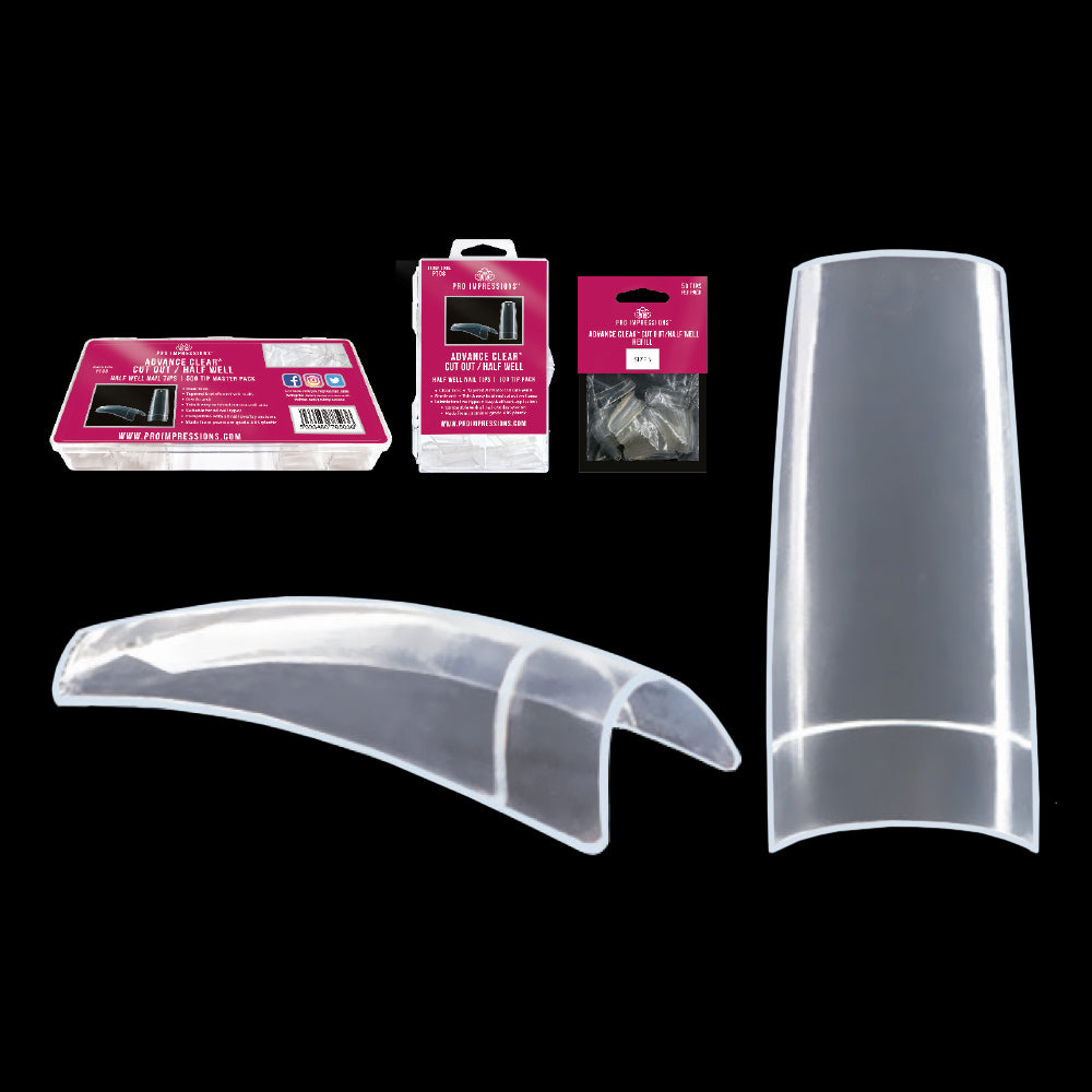 Advance Clear® Cut Out / Half Well Nail Tips