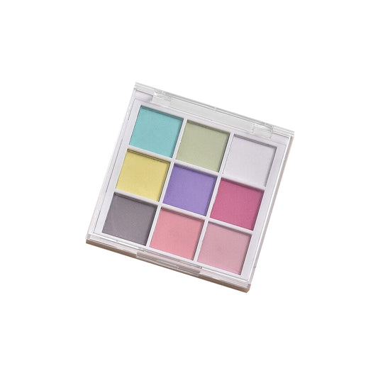 9 Colour Ombre Pressed Pigment Nail Powder Palette - Light
