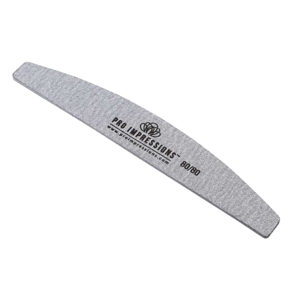 Premium Half Moon Nail File - 80/80 Grit