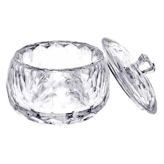 Large Glass Dappen Dish With Lid (Round Shaped) (Slightly Chipped)