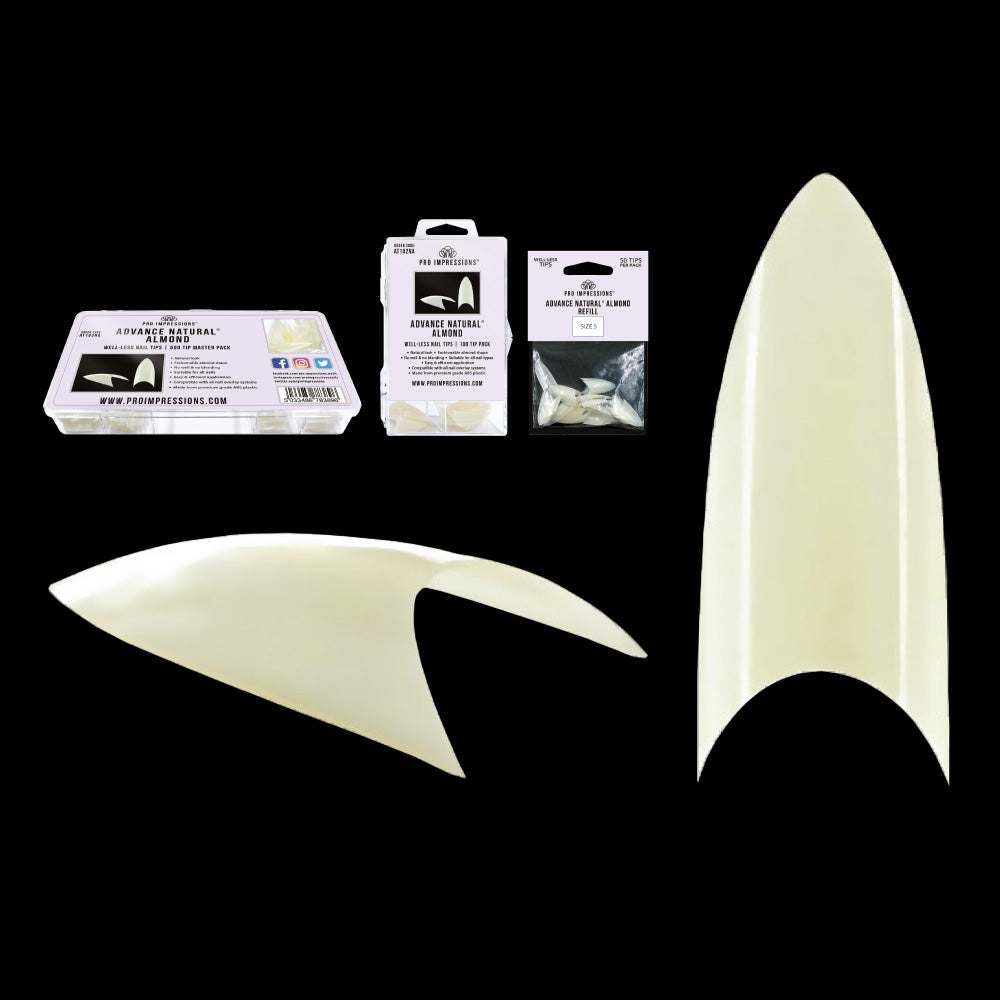 Advance Natural® Almond Well Less Nail Tips (AKA Stiletto)
