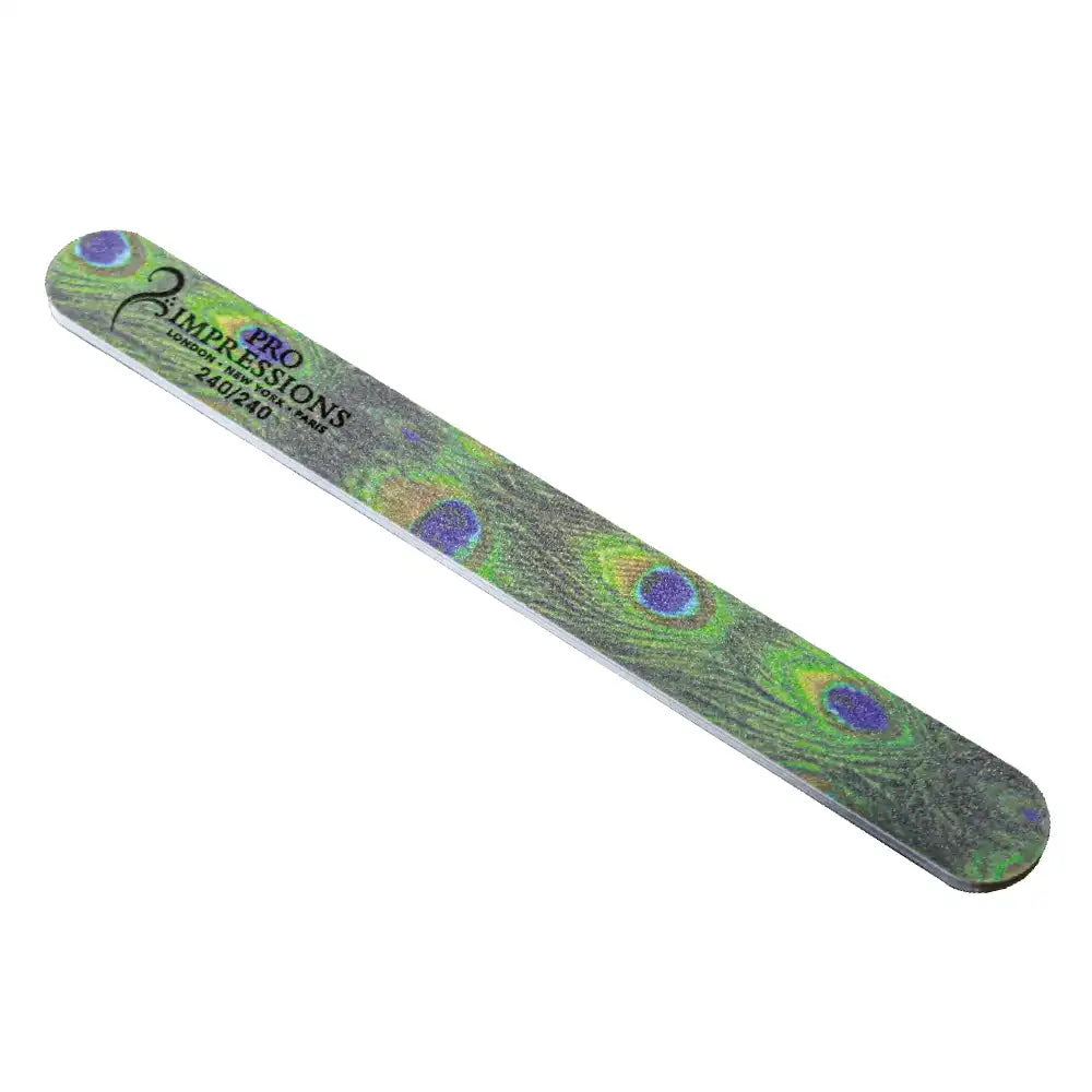 Peacock Design Nail File - 240 / 240 Grit