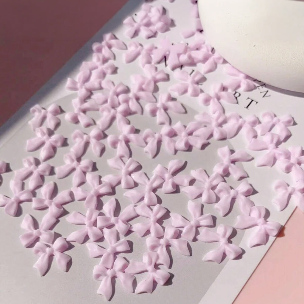 3D Bows Nail Art - Pink - 50 Pack