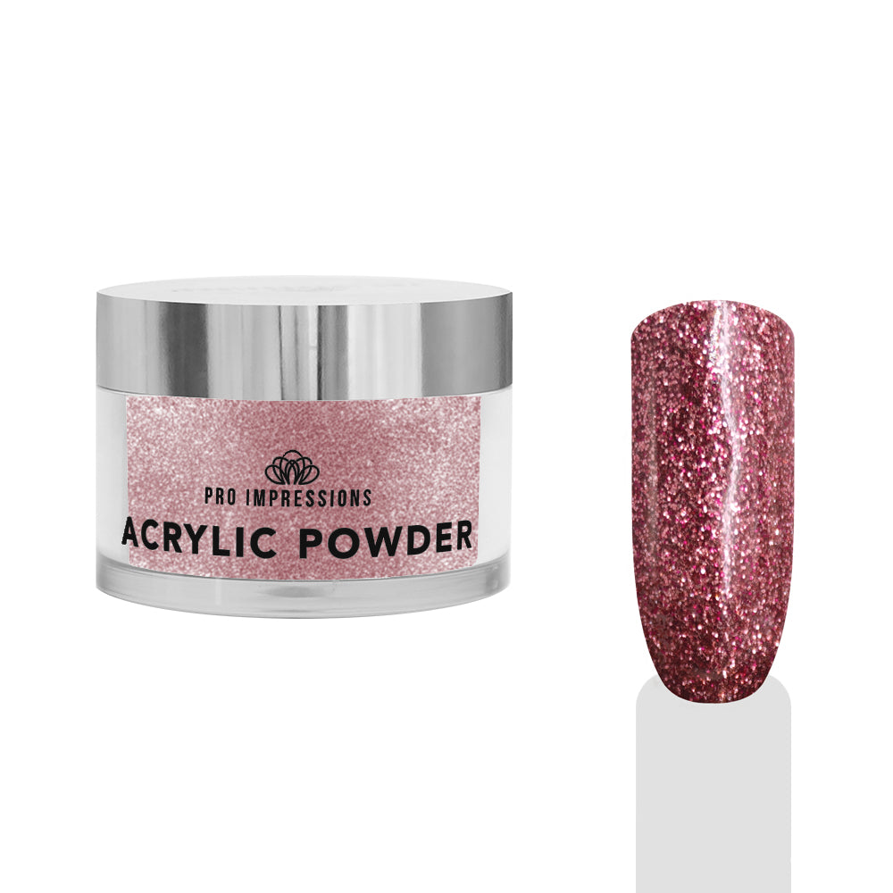 Rose Glitter Coloured Acrylic Powder - 50g