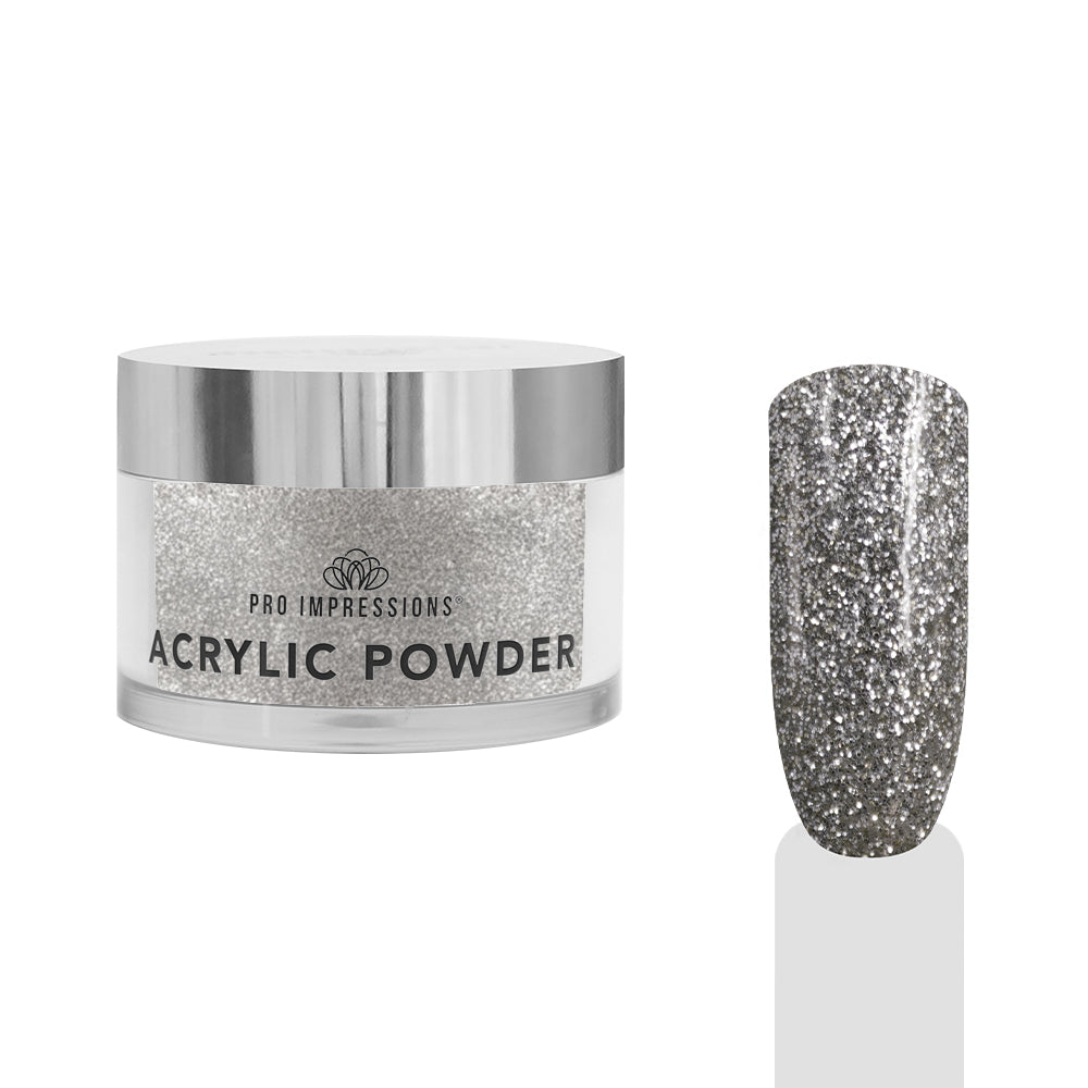 Silver Glitter Coloured Acrylic Powder - 50g