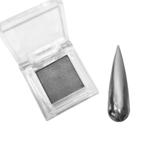 Pressed Chrome Nail Powder - Silver
