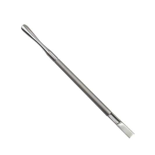 Satin Round Cuticle Pusher & Flat Scraper