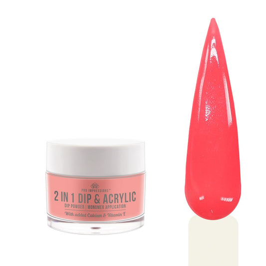 2 In 1 Dip & Acrylic Powder - No.33 Coral 30g