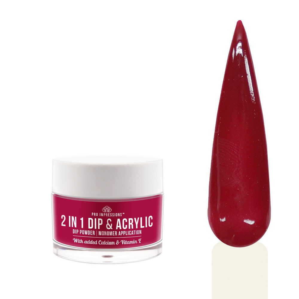 2 In 1 Dip & Acrylic Powder - No.22 Deep Red - 30g