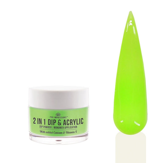2 In 1 Dip & Acrylic Powder - No.21 Neon Green - 30g