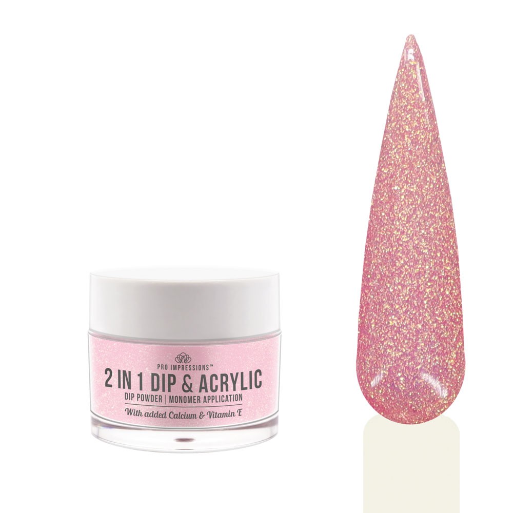 2 In 1 Dip & Acrylic Powder - No.17 Peach Shimmer - 30g