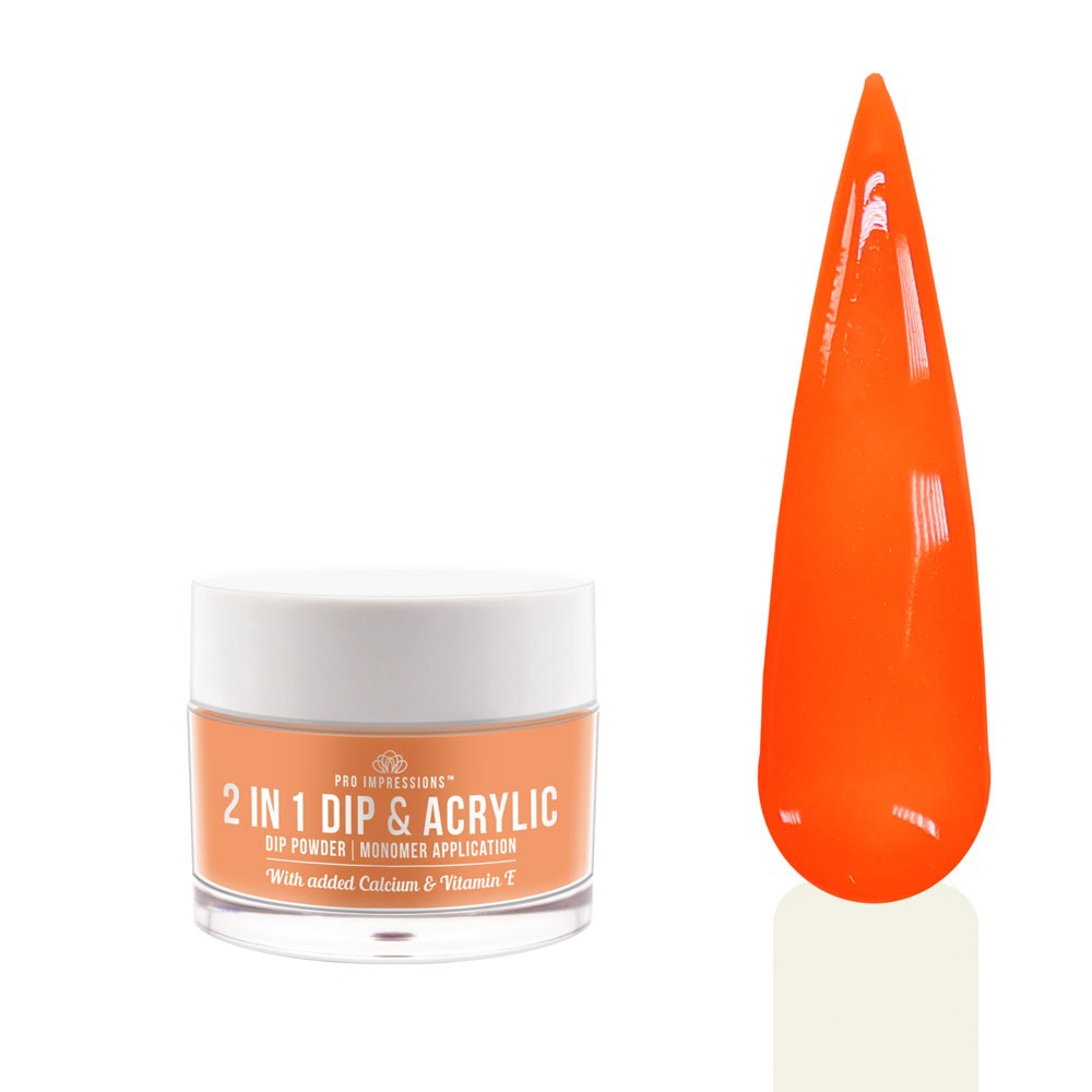 2 In 1 Dip & Acrylic Powder - No.5 Neon Orange - 30g