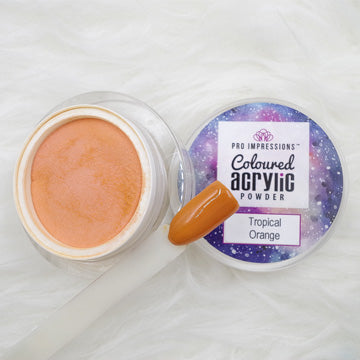 Tropical Orange Coloured Acrylic Powder - 10g