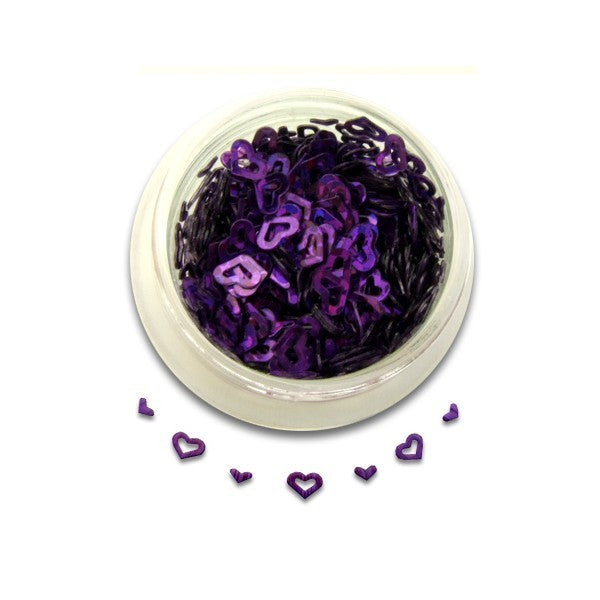 Purple Hologram Hearts - 3g