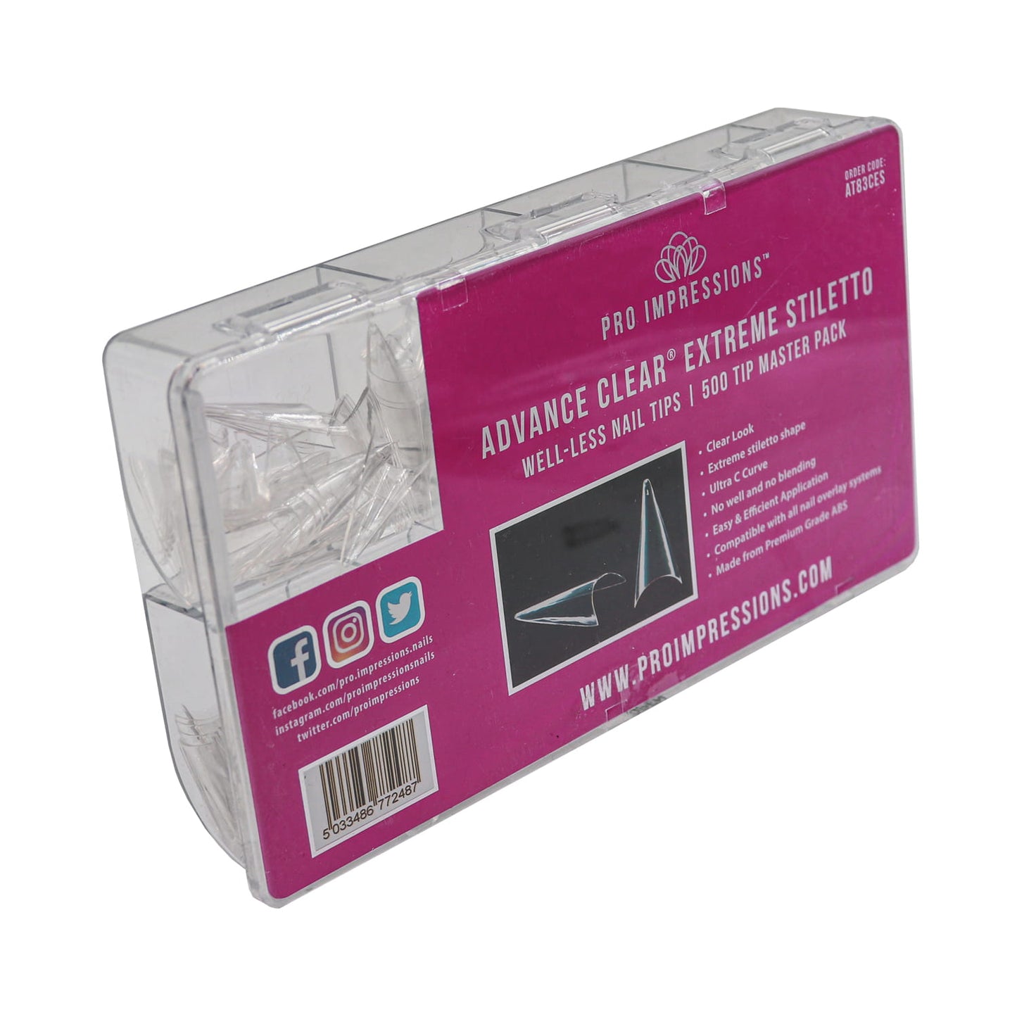 Advance Clear® Extreme Stiletto Nail Tips