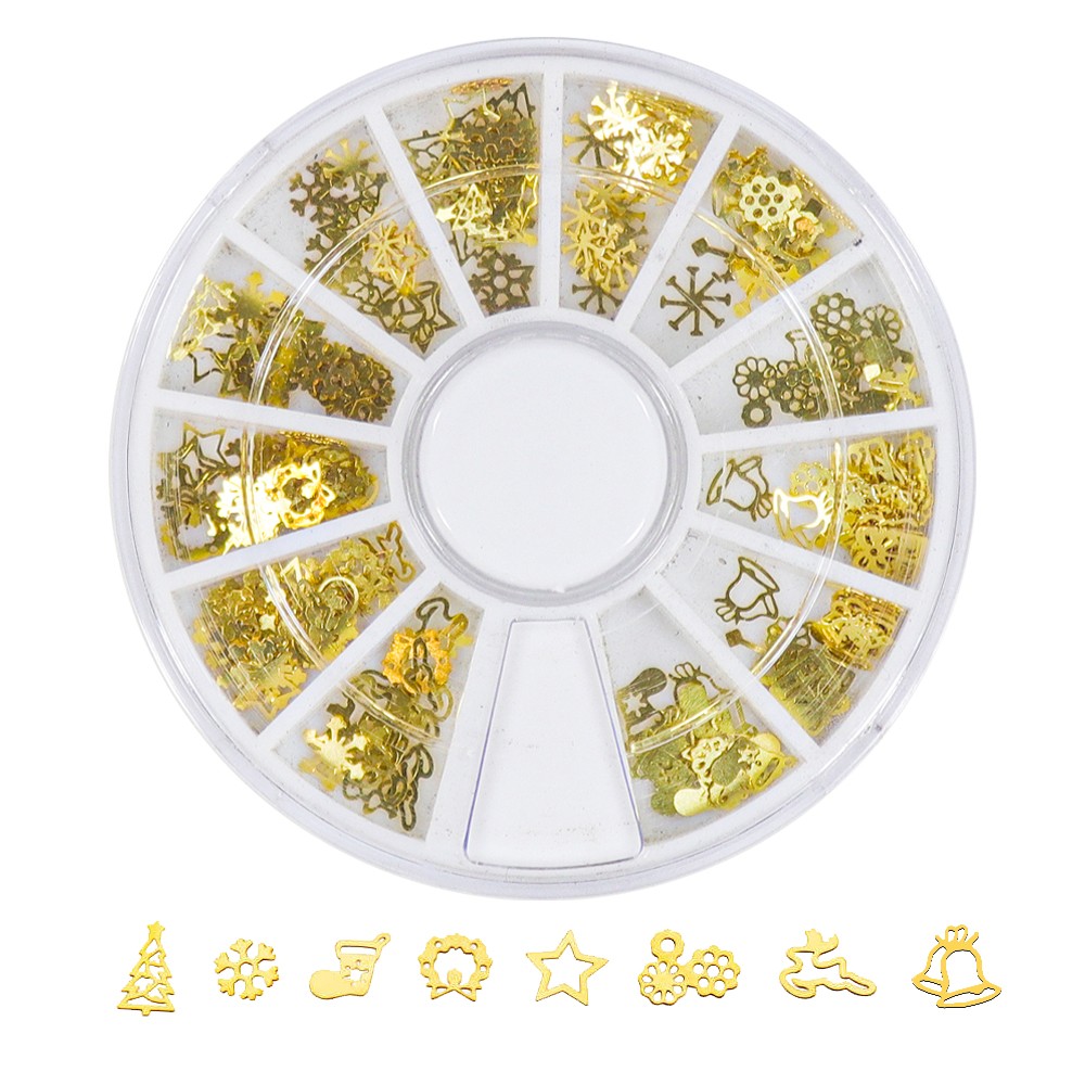 Gold Christmas Nail Art