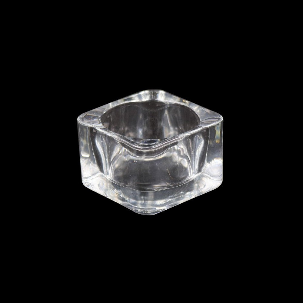 Large Glass Dappen Dish ( Square )