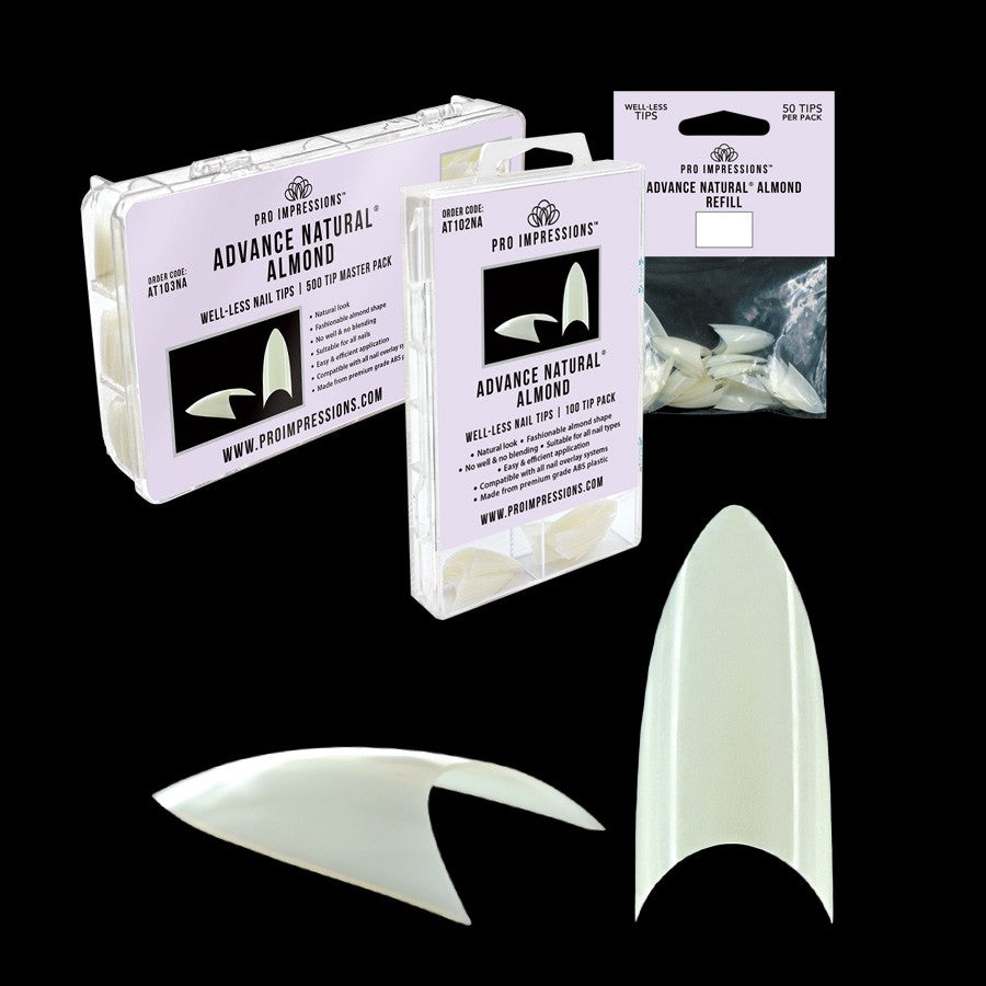 Advance Natural® Almond Well Less Nail Tips (AKA Stiletto)