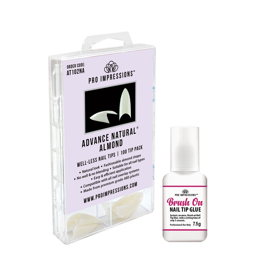 Advance Natural® Almond Well Less Nail Tips (AKA Stiletto)