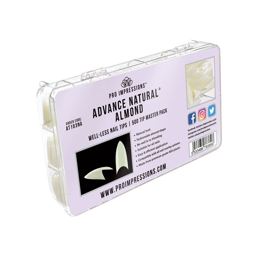 Advance Natural® Almond Well Less Nail Tips (AKA Stiletto)