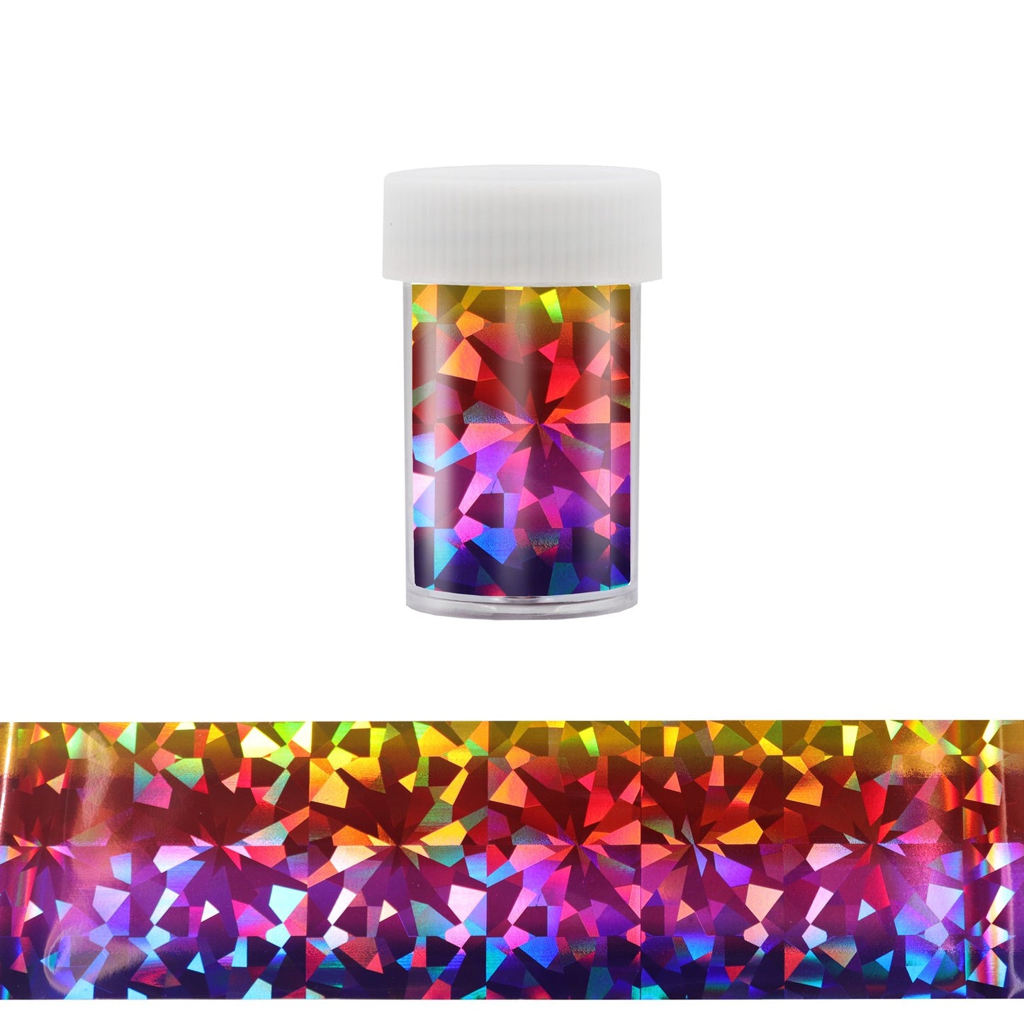 Nail Art Transfer Foil - Red & Purple Rainbow Shards