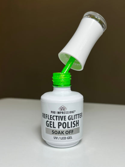Reflective Glitter Gel Polish - Appletini