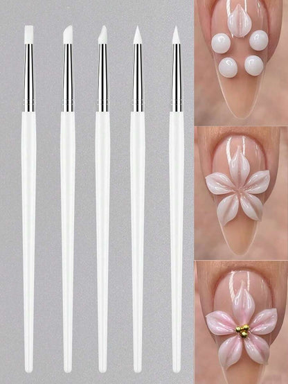 Silicone Nail Art Set - 5 Piece