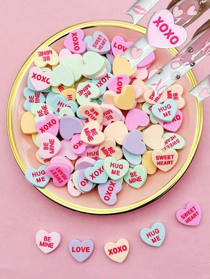 3D Love Hearts Nail Art - 20 pack