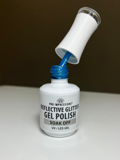 Reflective Glitter Gel Polish - Deep Sea