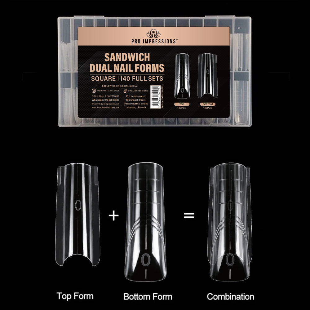 Square Sandwich Dual Nail Forms - Pop-Offs - No.26