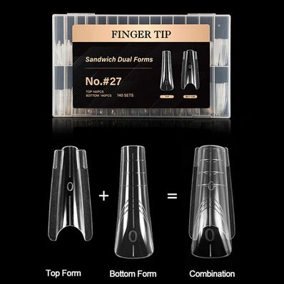 Coffin Sandwich Dual Nail Forms - Pop-Offs - No.27