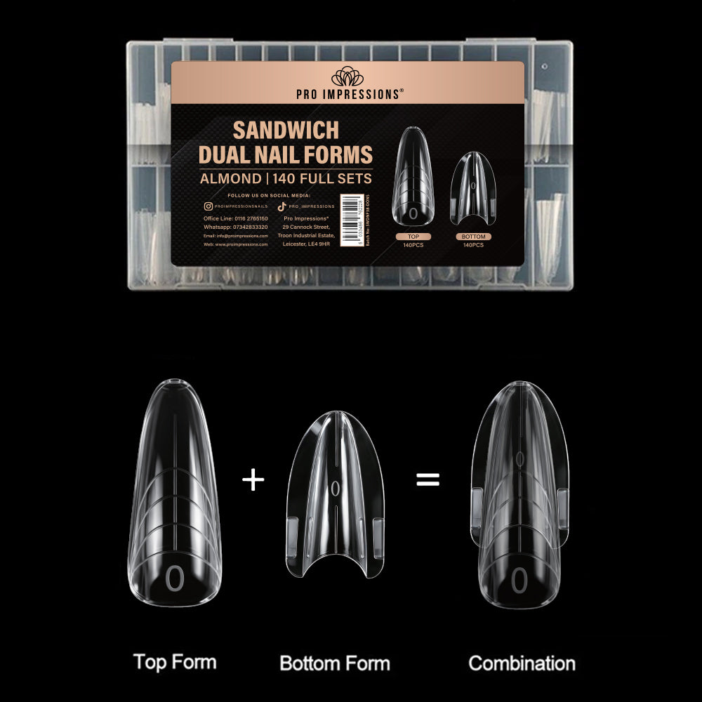 Almond Sandwich Dual Nail Forms - Pop-Offs - No.38