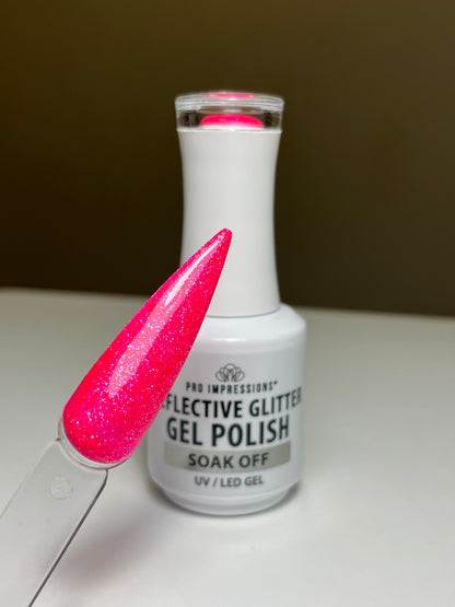 Reflective Glitter Gel Polish - Bikini