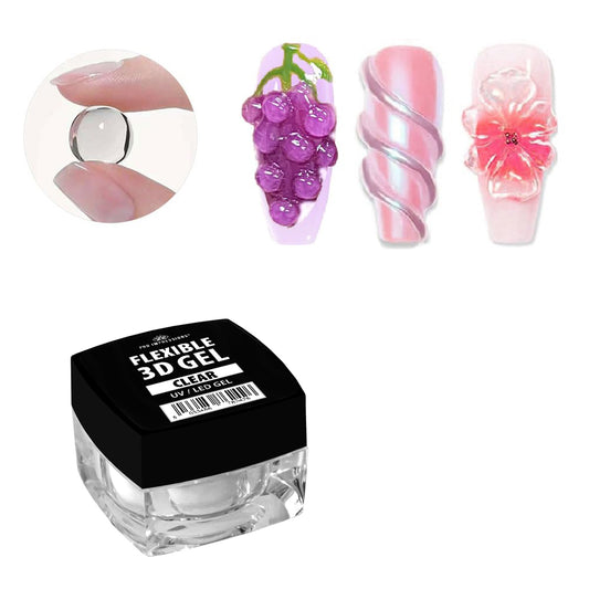 Premium Flexible 3D Nail Art Gel - Clear