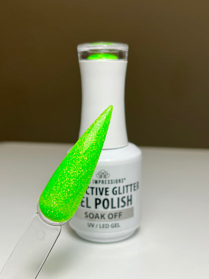 Reflective Glitter Gel Polish - Appletini